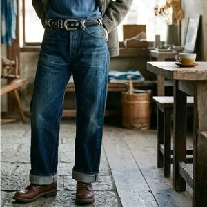 Brighton Leather Belt with Silver Buckle and Silver Conchos